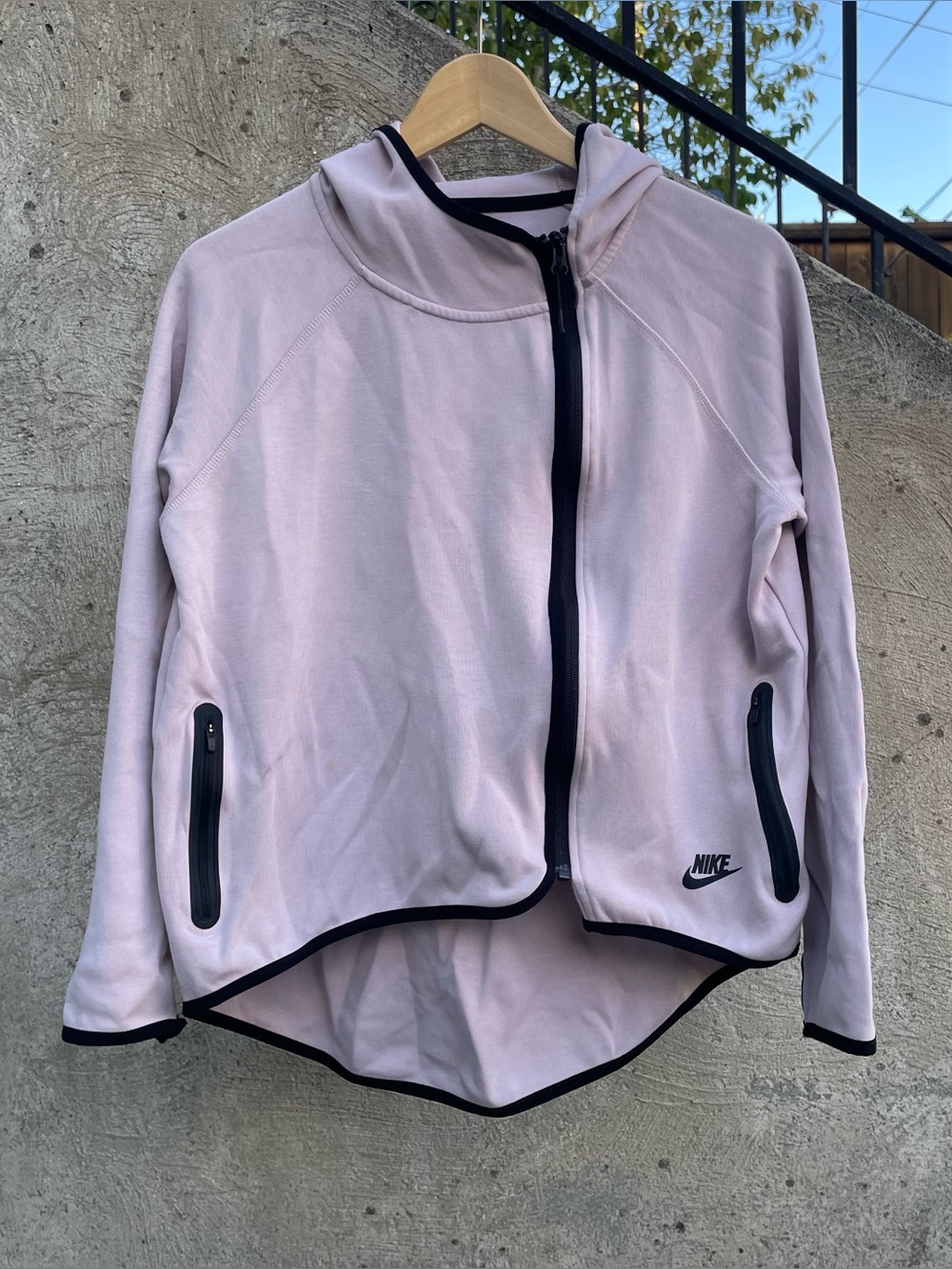 Women’s Nike Tech Fleece zip cape hoodie rose colorway size medium